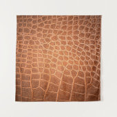 Braune Ledertextur Hinterhaut, abstrakt Wandteppich (Vorderseite (Horizontal))