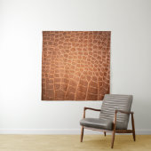 Braune Ledertextur Hinterhaut, abstrakt Wandteppich (Beispiel (Horizontal))