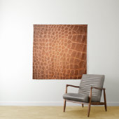 Braune Ledertextur Hinterhaut, abstrakt Wandteppich (Beispiel)