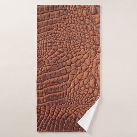 Braune Ledertextur im Hintergrund, gefallen,abstra Badehandtuch (Badehandtuch)