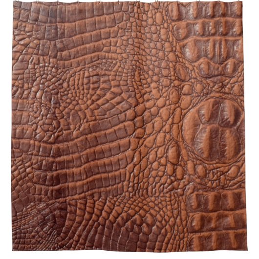 Braune Ledertextur im Hintergrund, gefallen,abstra Duschvorhang (Vorderseite)