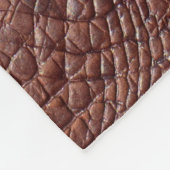Braune Ledertextur im Hintergrund, gefallen,abstra Fleecedecke (Ecke)