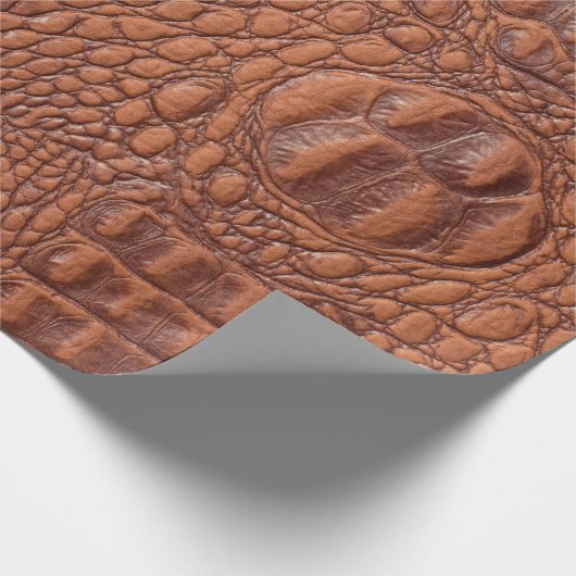 Braune Ledertextur im Hintergrund, gefallen,abstra Geschenkpapier (Ecke)
