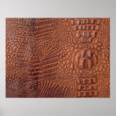 Braune Ledertextur im Hintergrund, gefallen,abstra Poster (Vorne)