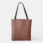 Braune Ledertextur im Hintergrund, gefallen,abstra Tasche (Rückseite)