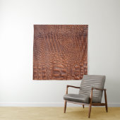 Braune Ledertextur im Hintergrund, gefallen,abstra Wandteppich (Beispiel (Horizontal))