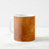 Braune Ledertextur Kaffeetasse (Vorderseite Links)