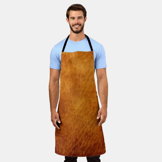 Braune Ledertextur Schürze (Getragen)