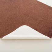 Braune Ledertextur Sherpadecke (3/4)