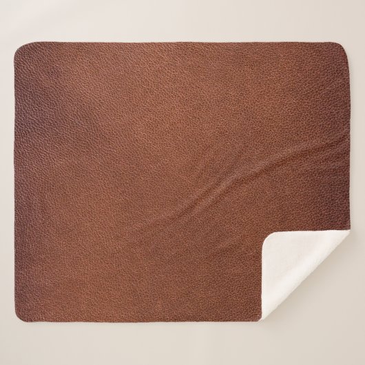 Braune Ledertextur Sherpadecke (Vorderseite (Horizontal))