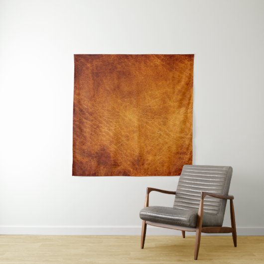 Braune Ledertextur Wandteppich (Beispiel (Horizontal))
