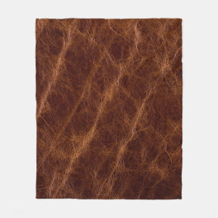Braune Ledertur, Leder, Textur, abstrakt, Accessoi Fleecedecke