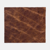 Braune Ledertur, Leder, Textur, abstrakt, Accessoi Fleecedecke (Vorderseite (Horizontal))