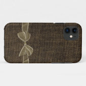 Braune Leinen mit Bug Case-Mate iPhone Hülle (Rückseite (Horizontal))