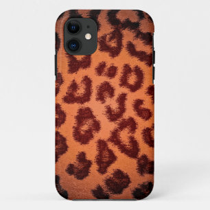 Braune Leopard Printhaut iPhone 11 Hülle