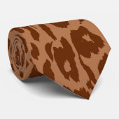 Braune Leopard Printhaut Krawatte (Gerollt)