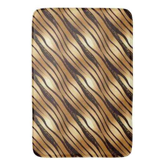 Braune Leopard-Streifen Badematte (Vorderseite Vertikal)