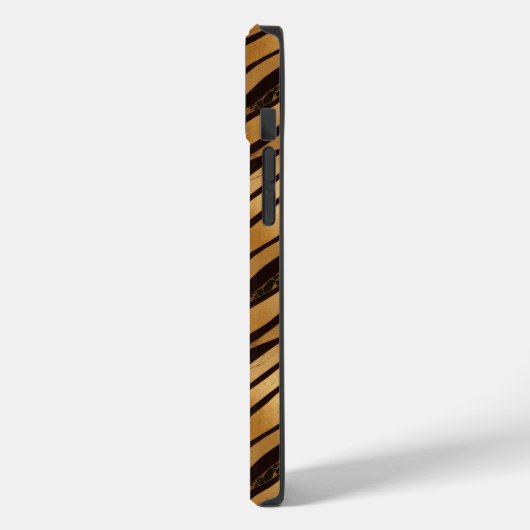 Braune Leopard-Streifen Case-Mate iPhone Hülle (Rückseite / Links)