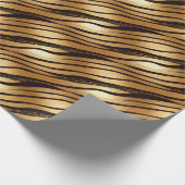 Braune Leopard-Streifen Geschenkpapier (Ecke)