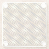 Braune Leopard-Streifen Glasuntersetzer (Rückseite)