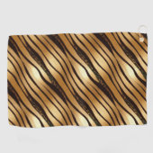 Braune Leopard-Streifen Golfhandtuch (Horizontal)