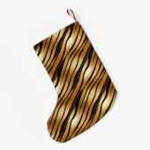 Braune Leopard-Streifen Kleiner Weihnachtsstrumpf (Rückseite (Hängend))