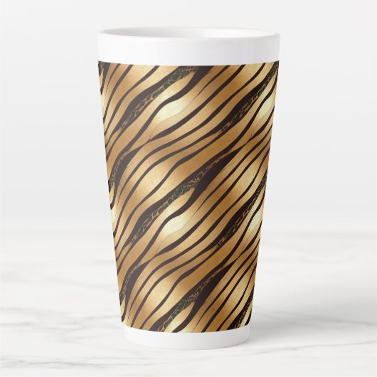 Braune Leopard-Streifen Milchtasse (Vorderseite)