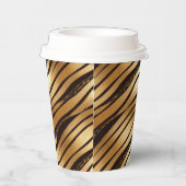 Braune Leopard-Streifen Pappbecher (Rechts)