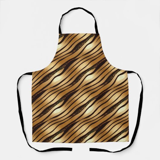 Braune Leopard-Streifen Schürze (Vorderseite)