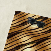 Braune Leopard-Streifen Strandtuch (Beispiel)