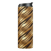 Braune Leopard-Streifen Thermosbecher (Nach links gedreht)