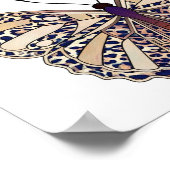Braune Leoparden - Schmetterlingposter Poster (Ecke)