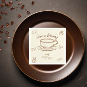 braune Liebe ist Brewing Coffee Brautparty Serviette