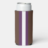 Braune, lila und weiße Streifen Selters Dosenkühler (Seltzer Rückseite)