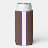 Braune, lila und weiße Streifen Selters Dosenkühler (Seltzer Vorderseite)