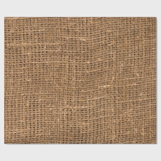 Braune Linen Leinwand Textur Geschenkpapier (Flach)