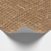 Braune Linen Leinwand Textur Geschenkpapier (Ecke)