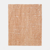 Braune Linen Leinwand Textur Hintergrund Fleecedecke (Vorderseite)