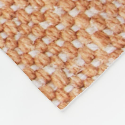 Braune Linen Leinwand Textur Hintergrund Fleecedecke (Ecke)