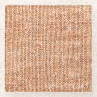 Braune Linen Leinwand Textur Hintergrund Glasuntersetzer
