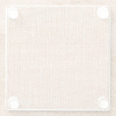 Braune Linen Leinwand Textur Hintergrund Glasuntersetzer (Rückseite)