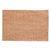 Braune Linen Leinwand Textur Hintergrund Kissenbezug (Rückseite)