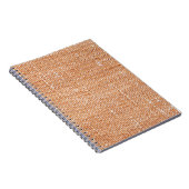 Braune Linen Leinwand Textur Hintergrund Notizblock (Rechte Seite)