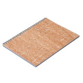 Braune Linen Leinwand Textur Hintergrund Notizblock (Linke Seite)