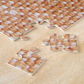 Braune Linen Leinwand Textur Hintergrund Puzzle (Seite)