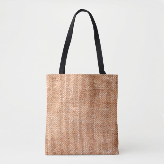 Braune Linen Leinwand Textur Hintergrund Tasche (Vorderseite)