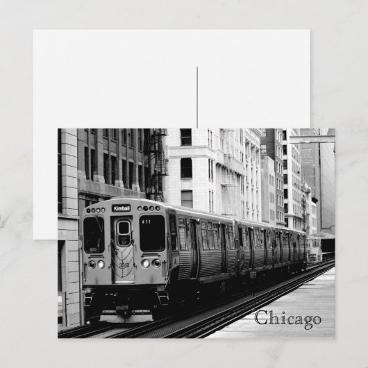 Braune Linie Postkarte (Vorne/Hinten)