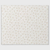 Braune Linien Abstrakter Geburtstag Geschenkpapier (Flach)