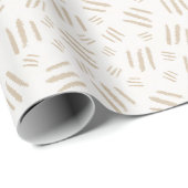 Braune Linien Abstrakter Geburtstag Geschenkpapier (Rolleneckpunkt)