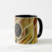 Braune Linien Tasse (VorderseiteRechts)